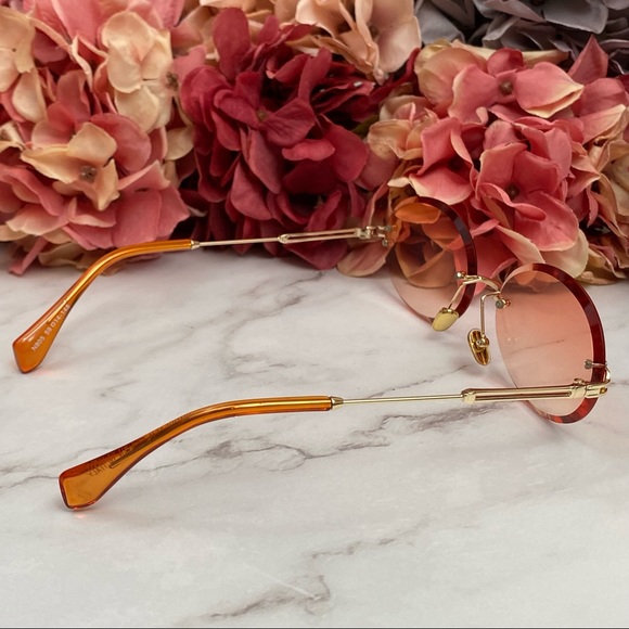 KINGSEVEN Retro Orange Rimless Gradient Sunglasses - Picture 9 of 16